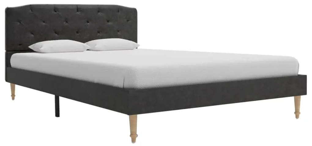 280548 vidaXL Cadru de pat, negru, 120 x 200 cm, material textil