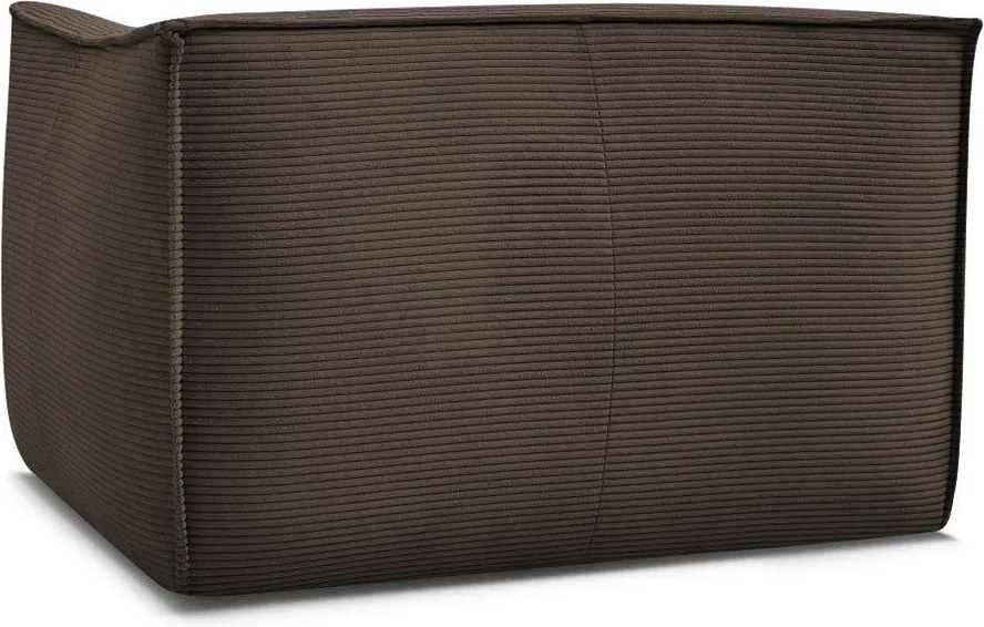 Fotoliu maro cu tapițerie din catifea reiată Giorgia – Bobochic Paris