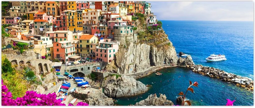 Tablou - Satul italian Manarola (120x50 cm)