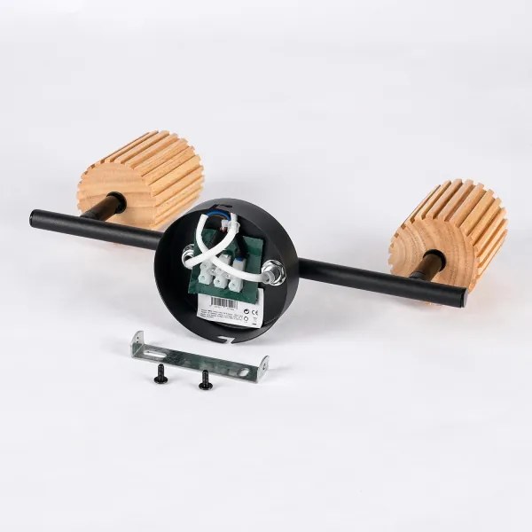 Brilagi - Spot MODERN WOOD 2xGU10/8W/230V, lemn/negru