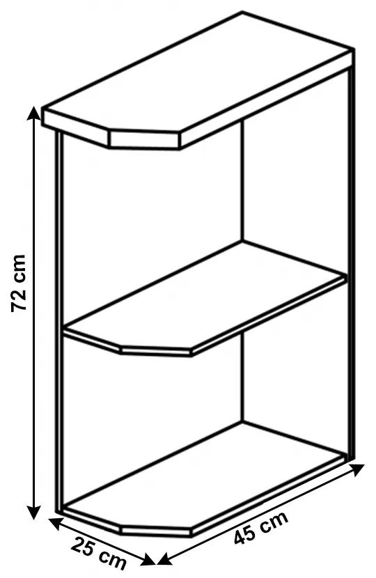 Zondo Dulap inferior de bucătărie cu rafturi D25PZ Provense (Alb) (D). 1015155
