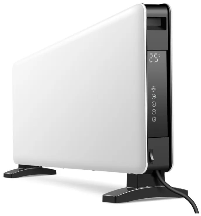 Convector electric de podea Voltz V51974B, 2000W, 4 moduri, 5-45°C,Timer, Display LED, Telecomanda, Alb