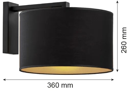 Lampă de perete KARIN 1xE27/15W/230V neagră Argon 4340
