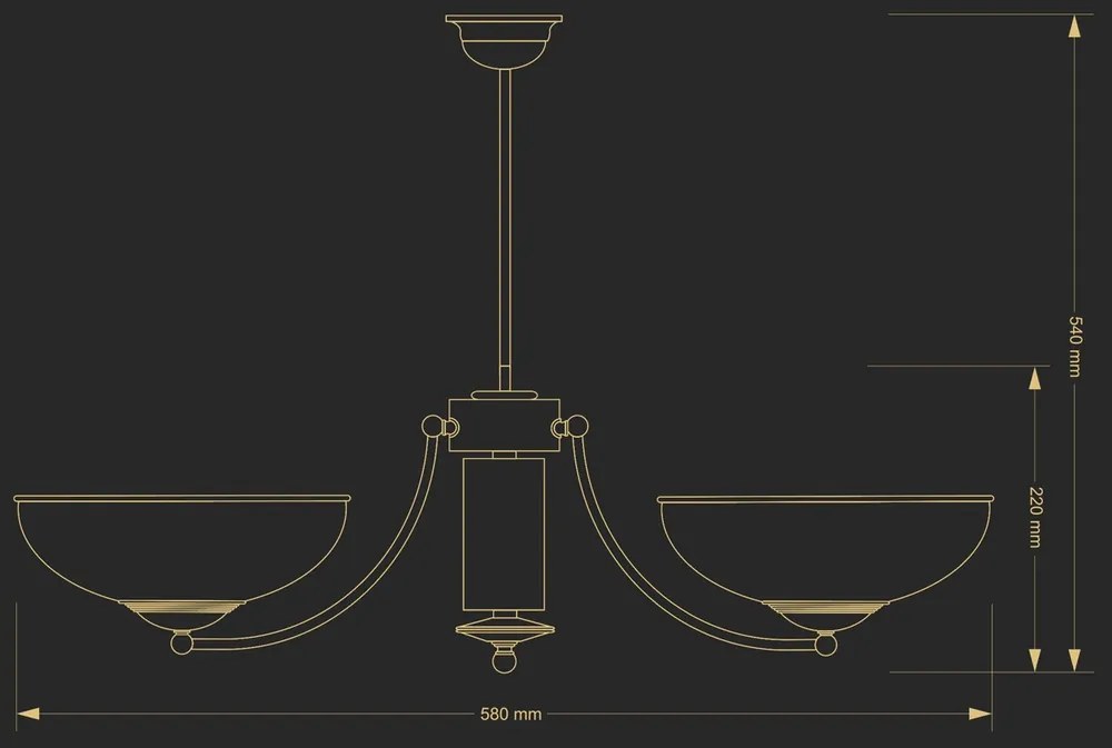 Candelabru 2 brate design clasic realizat manual N