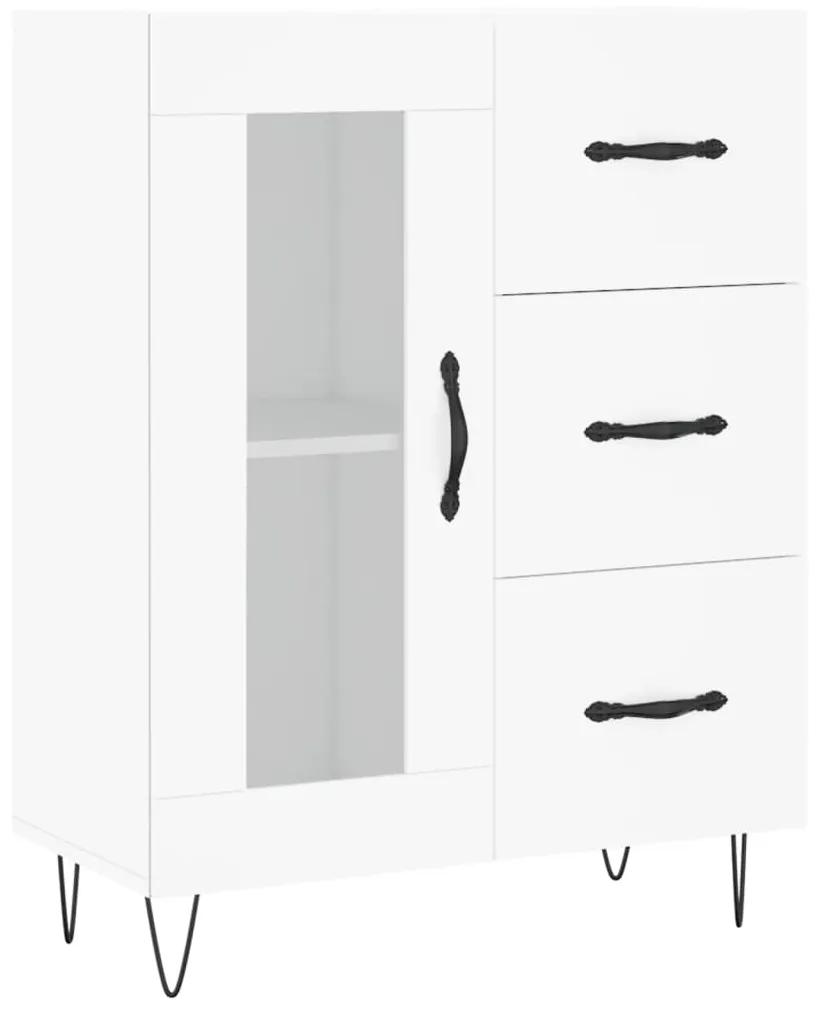 828036 vidaXL Servantă, alb, 69,5x34x90 cm, lemn compozit