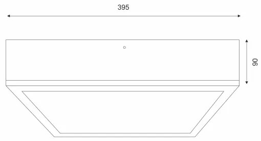 Plafonieră OAK SQUARE 4xE27/15W/230V 39x39 cm stejar/alb