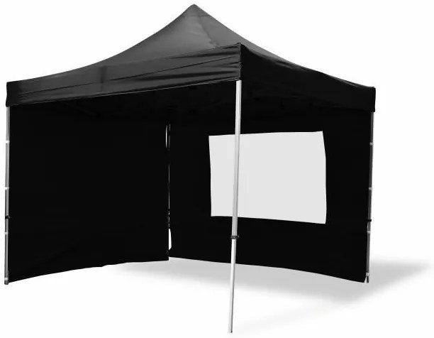 Cort grădină Foarfecă PROFI 3x3m negru+4 pereți laterali
