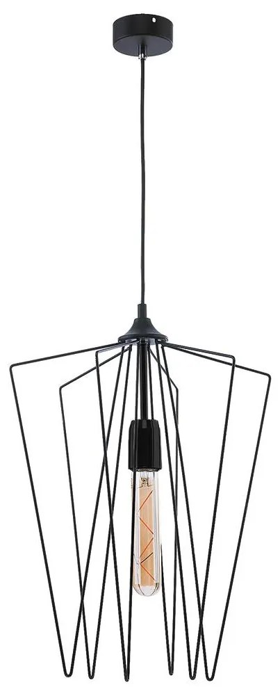 Jupiter 1642 - Lustră pe cablu SAO 1xE27/60W/230V negru