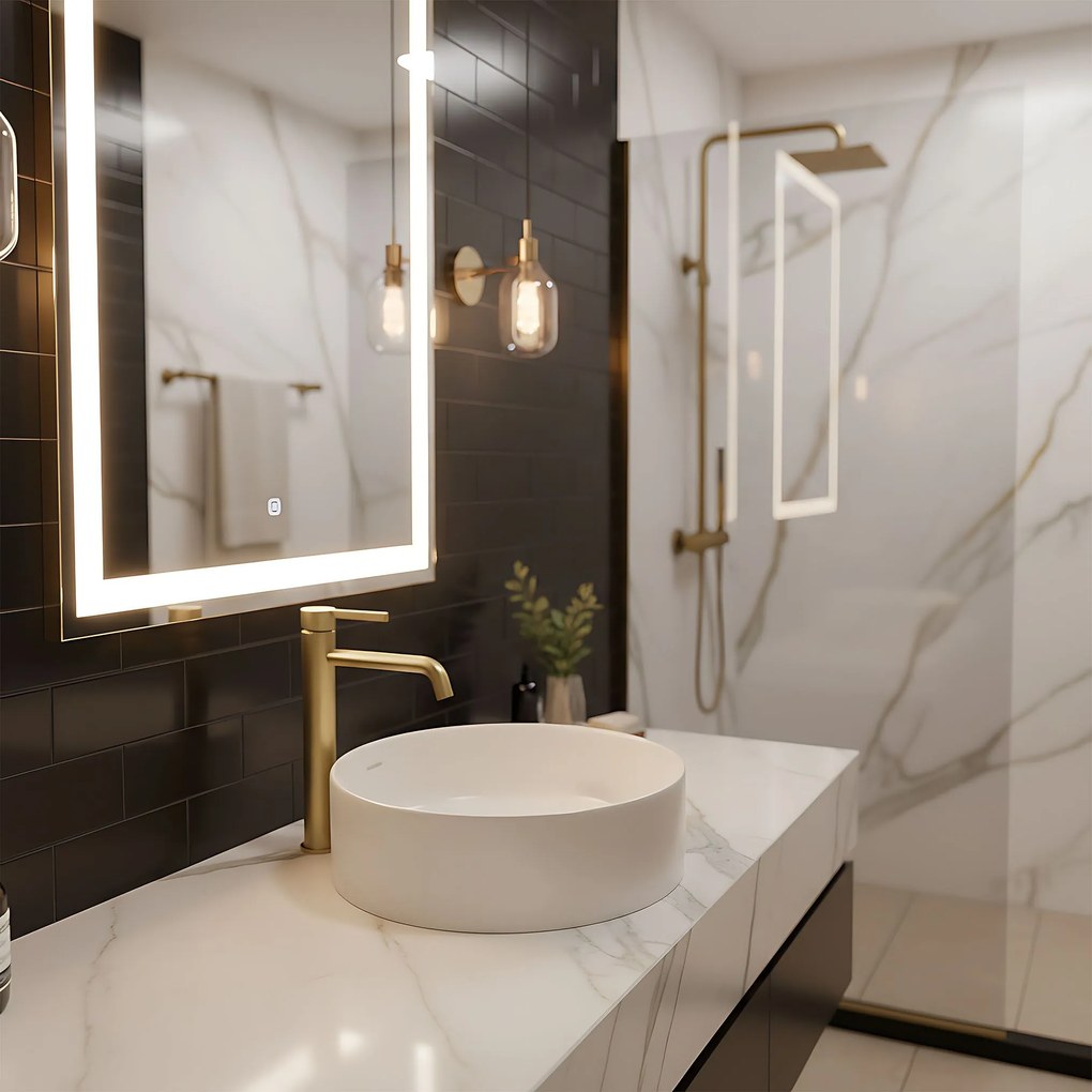 Baterie pentru baie Rea Foster Brush Gold High