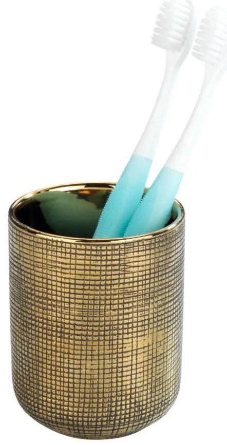 Pahar de periuță de dinți RIVARA, auriu, WENKO