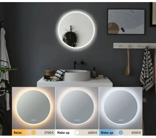 Paulmann 78952- Oglindă baie LED 21W IP44 MIRA cu iluminare și reglare 230V