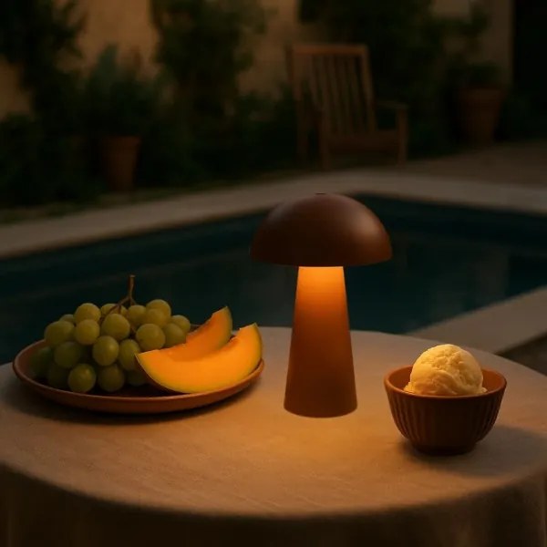 Rabalux 76039 - Lampă LED tactilă dimabilă de exterior MIREO 1,5W/5V IP44 1200 mAh USB maro