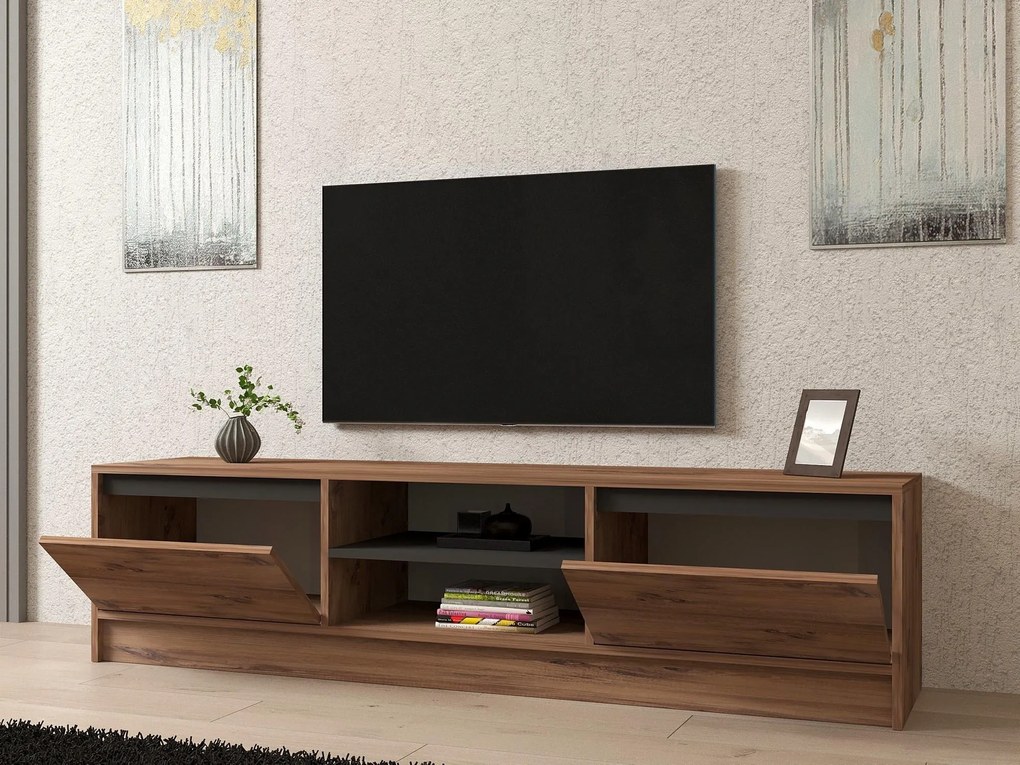 Masă TV/Dulap Netibo 2 (pin atlantic + antracit) . 1095441