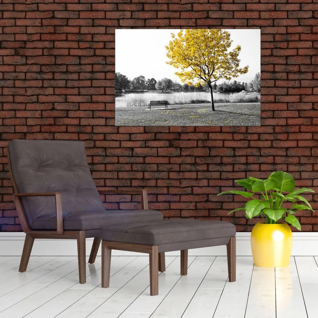 Tablou - relaxare în parc (90x60 cm)