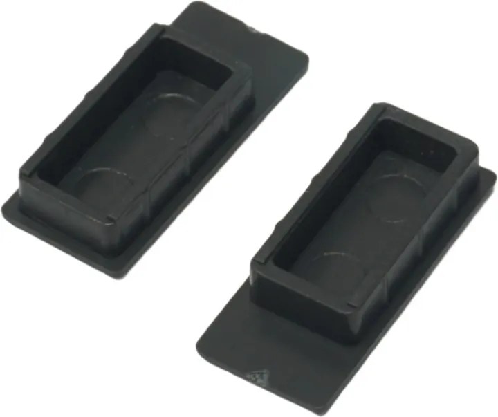 Capac pentru bara haine rectangulara Premium, finisaj gri antracit