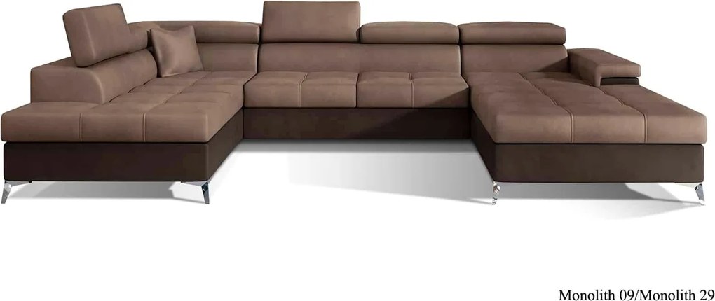 Colțar lemn masiv Formă U Extensibil Linde 345x202cm Personalizabil - Kronos 29, Dreapta