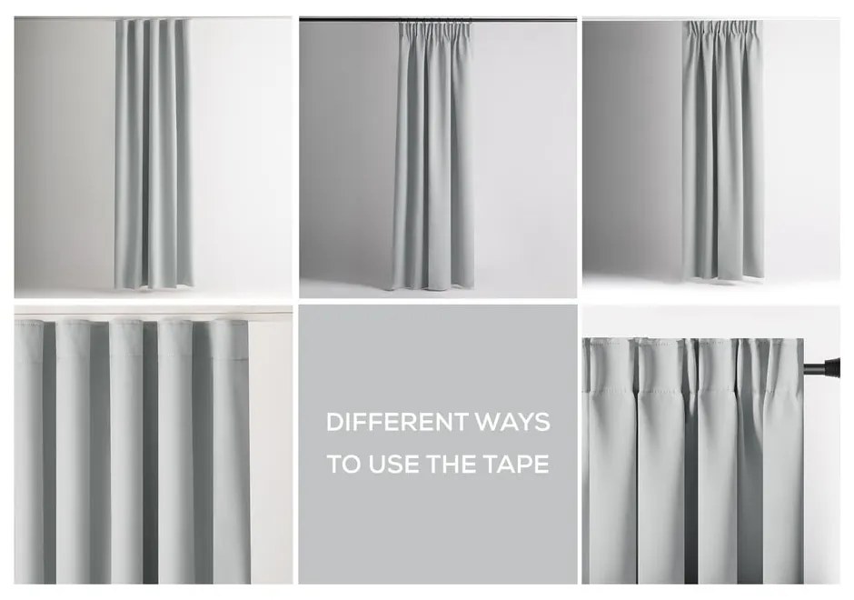 Draperie gri deschis termoizolantă/dimout (semi-opacă) 140x270 cm Kierra – Restilo