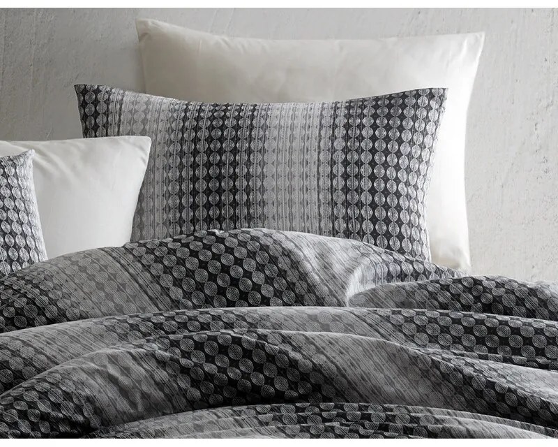 BedTex Lenjerie de pat din bumbac Oberon gri, 220x 200 cm, 2 bucăți 70 x 90 cm