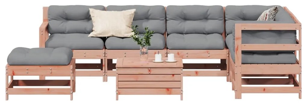 vidaXL Set mobilier de grădină cu perne, 8 piese, lemn masiv douglas