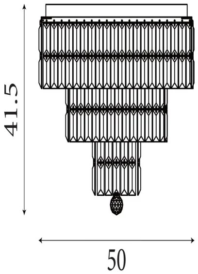 Searchlight 61321-6SB - Plafonieră EMPIRE 6xE14/60W/230V IP44