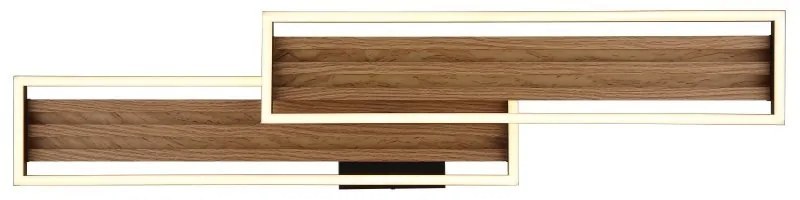 Plafoniera LED riflaj aluminiu cu efect de lemn DAKARI I