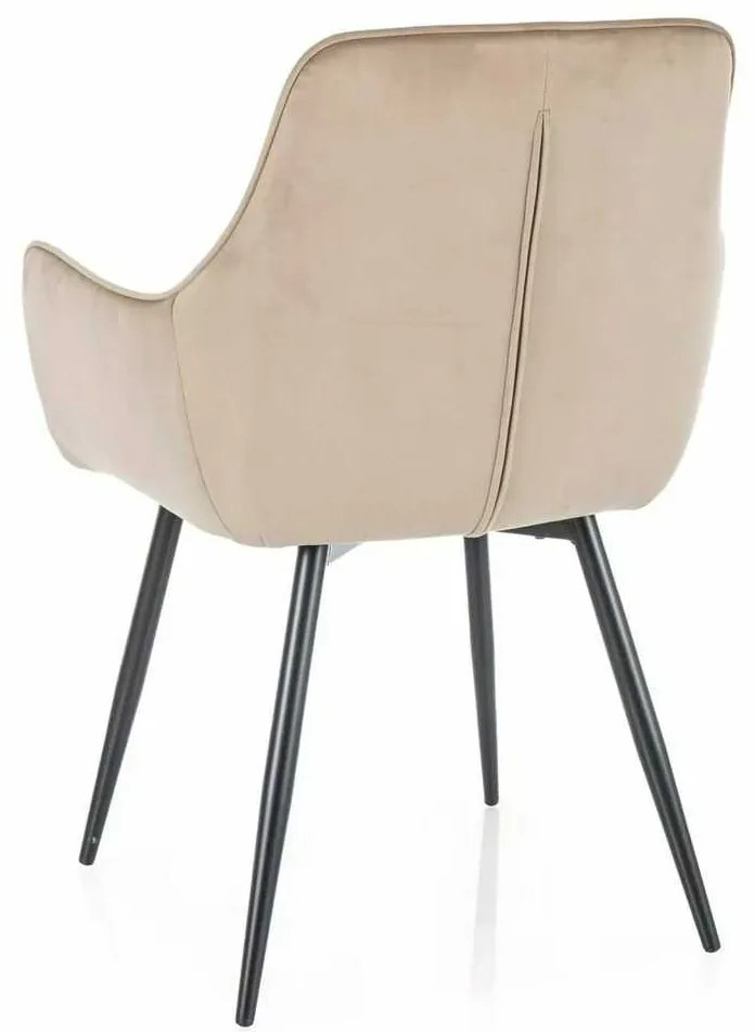 Scaun de bucătărie Maya Velvet, bej