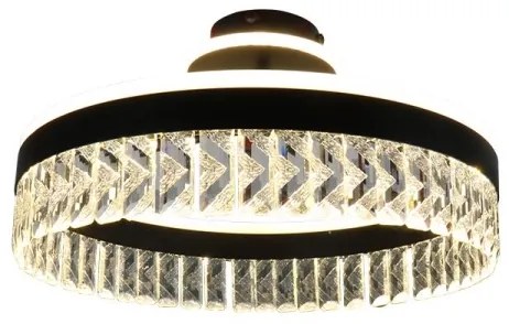 Lustră LED dimabilă aplicată LED/75W/230V 3000-6500K negru + telecomandă