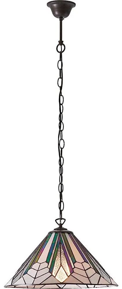 Candelabru cu lanț Tiffany ASTORIA, 1x E27/60W/230V, diametru 40 cm