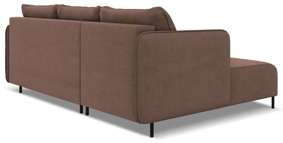 Colțar roz extensibil/cu spațiu de depozitare (cu colț pe partea stângă) Luana – Makamii