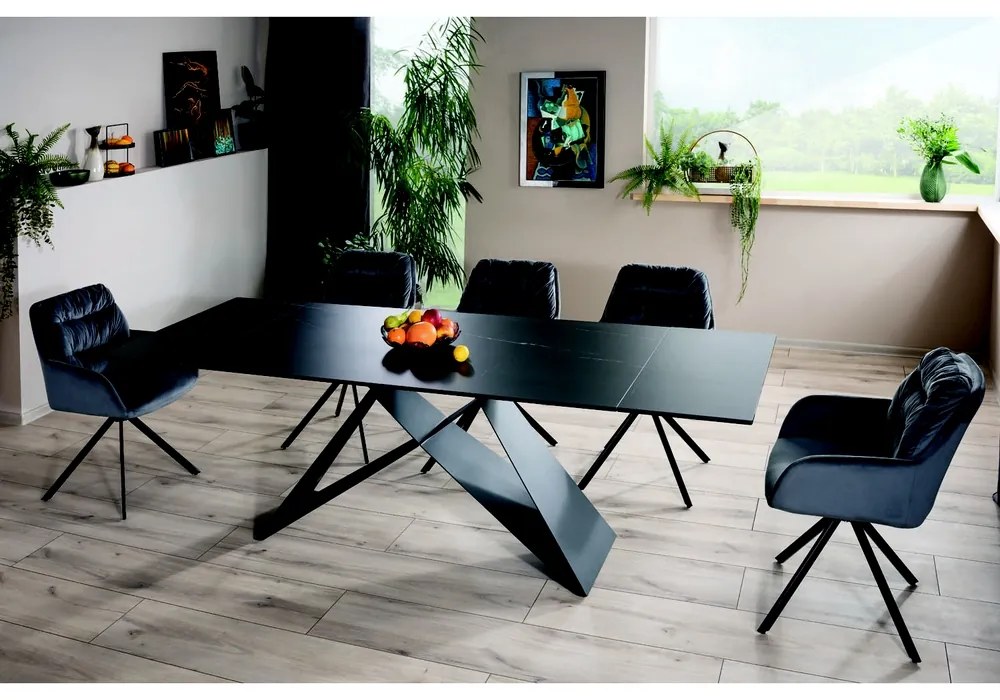 Masa de bucaterie Westin II 160 x 90 cm, neagra