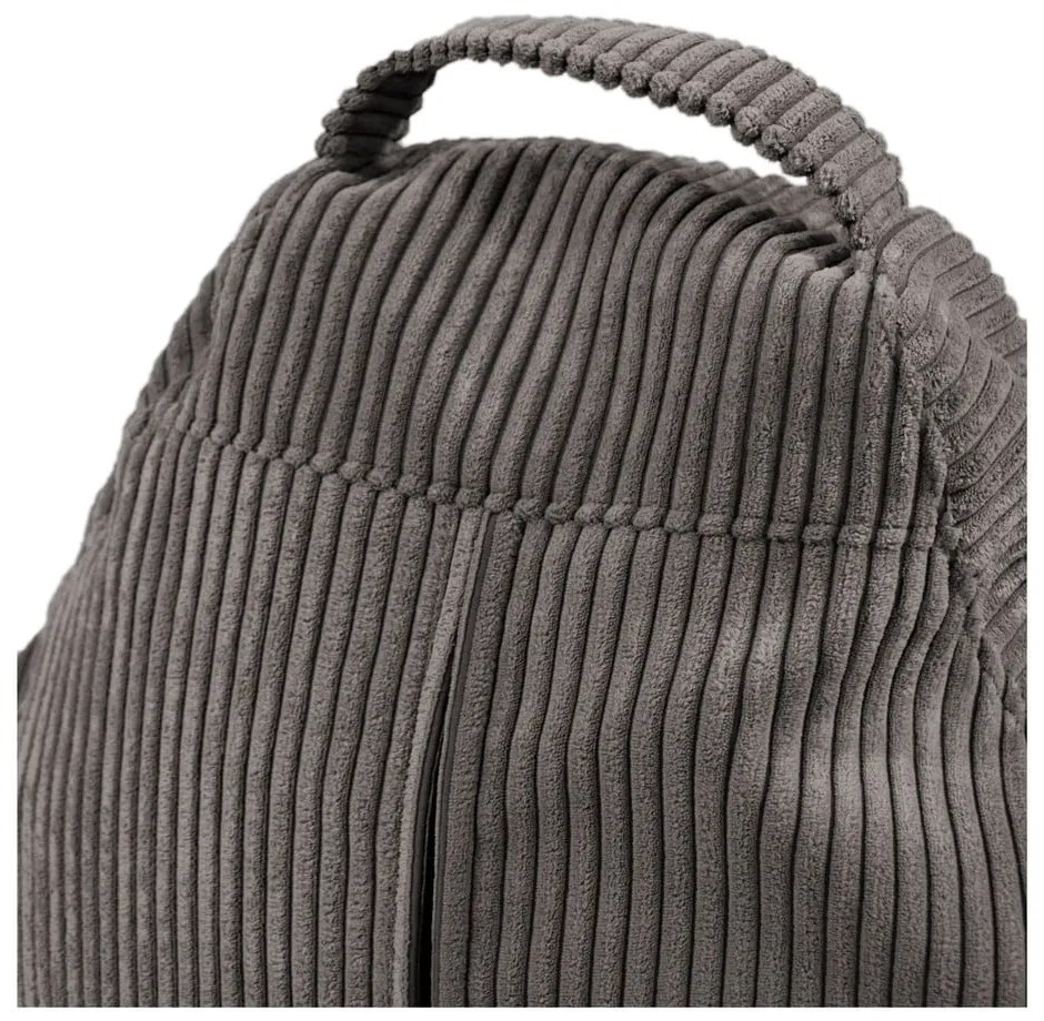 Fotoliu puf pentru copii verde cu tapițerie din catifea reiată Game Amuse – SLOWDOWN