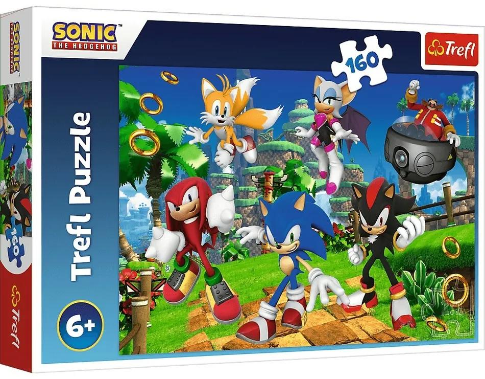 Puzzle Trefl Sonic și prietenii săi, 160 bucăți