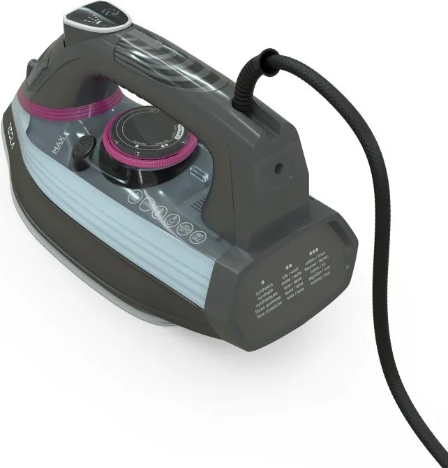 La mâna a doua: Fier de călcat Tesla IR400GP, 3100 W, Placă ceramică, Abur 135 g/min, 380 ml, Autocurățare, Gri