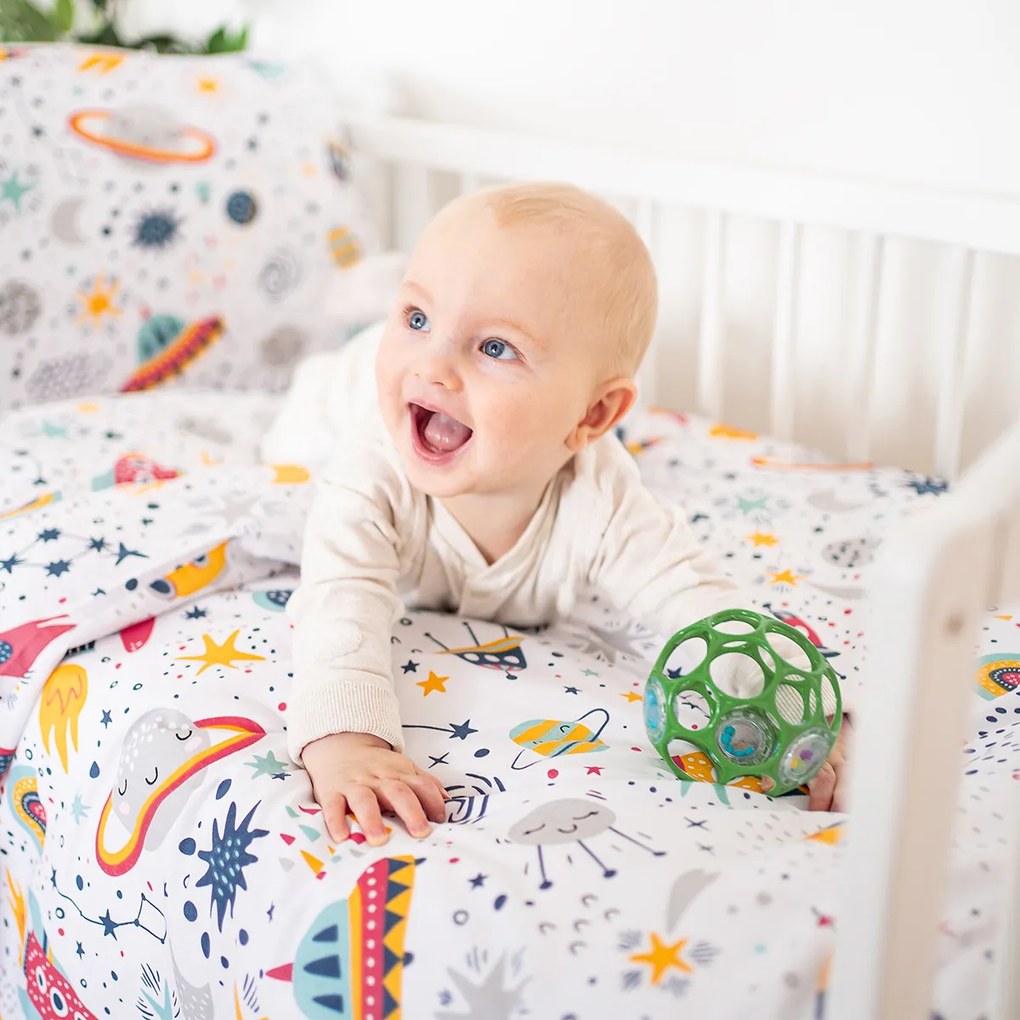 4Home Lenjerie de pat din bumbac pentru copiiCosmic Adventure, 100 x 135 cm, 40 x 60 cm