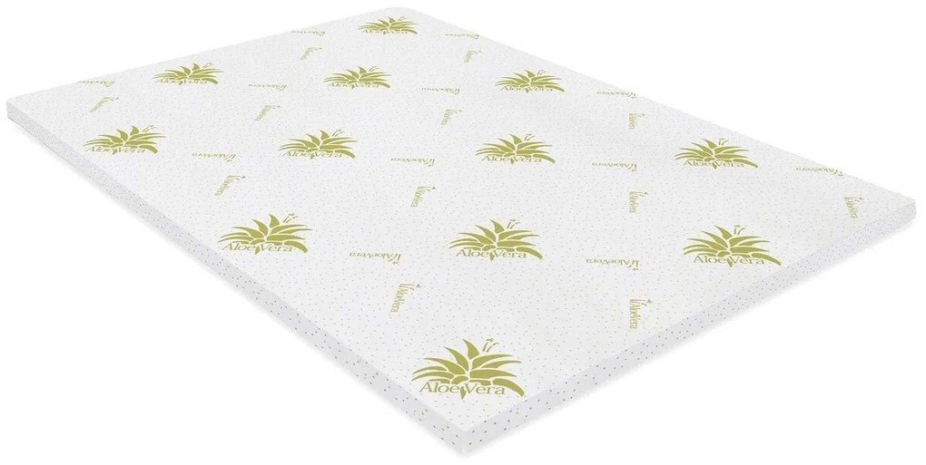 Topper saltea Green Future Aloe Vera Free Air Memory 80x190 cm, H 3 cm