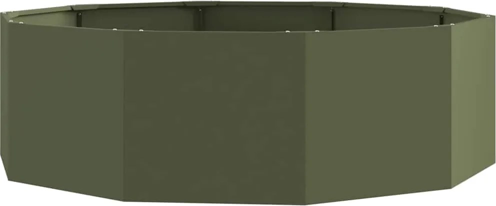 vidaXL Jardinieră Verde măsliniu 120 x 120 x 35 cm Oțel
