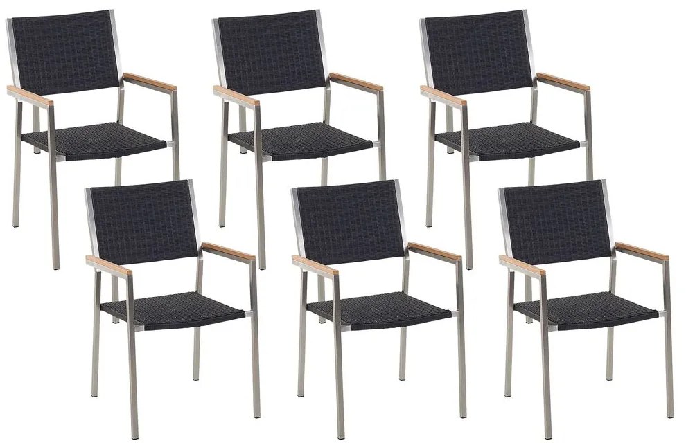 Set scaune 4 buc. Grosso (negru) (ratan). 1011518