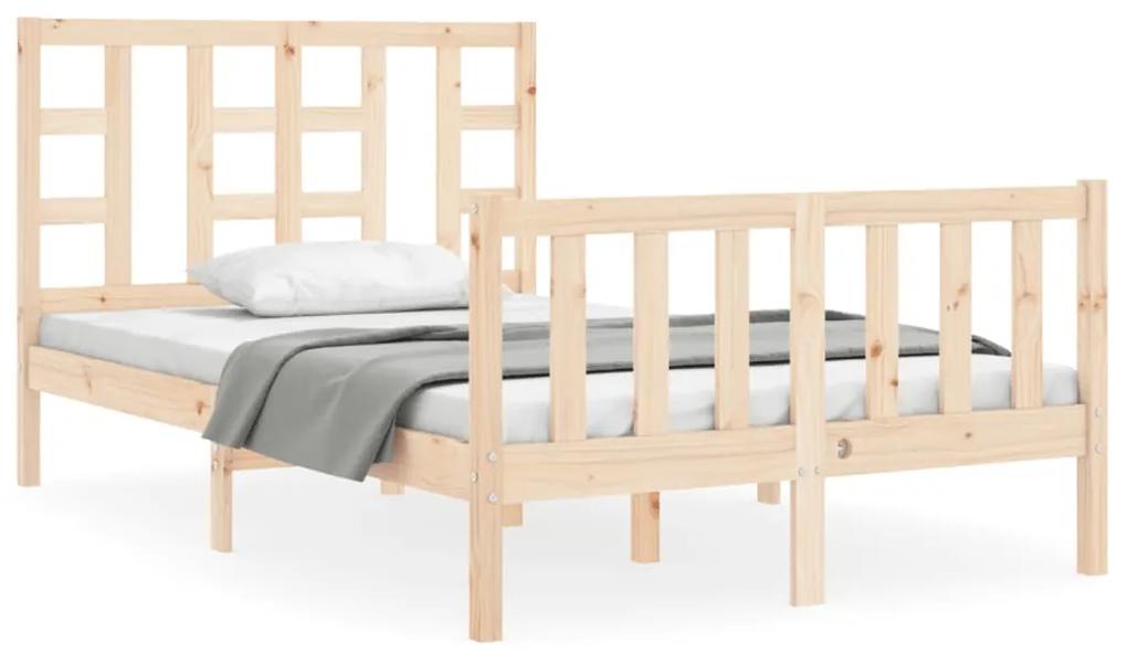 3191966 vidaXL Cadru de pat cu tăblie, 120x200 cm, lemn masiv