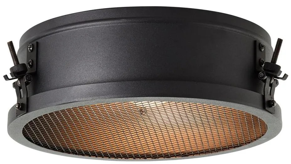 Brilliant - Plafonieră ZOIS 1xE27/60W/230V, diametru 30 cm, neagră