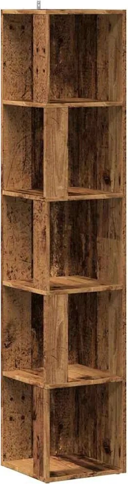 vidaXL Dulap de colț, lemn vechi, 33x33x165 cm, lemn prelucrat