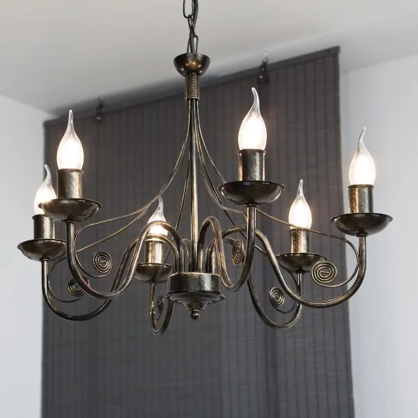 Lustră pe lanț DONATO 6xE14/40W/230V