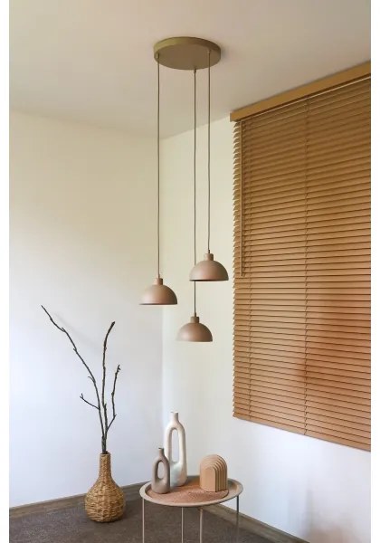 Duolla - Lampă suspendată pe cablu IRONLINE, 3xE27/15W/230V, bej