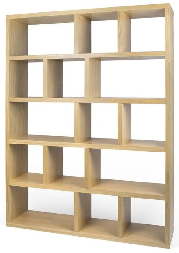 Bibliotecă în culoare naturală cu aspect de lemn de stejar 150x198 cm Berlin – TemaHome