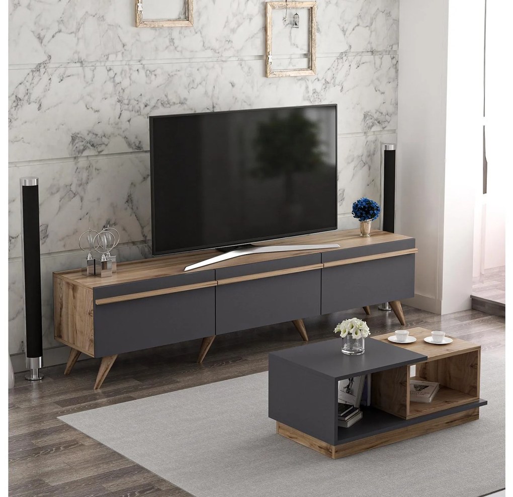 Mobilier living Amstel (Nuc + antracit). 1088814