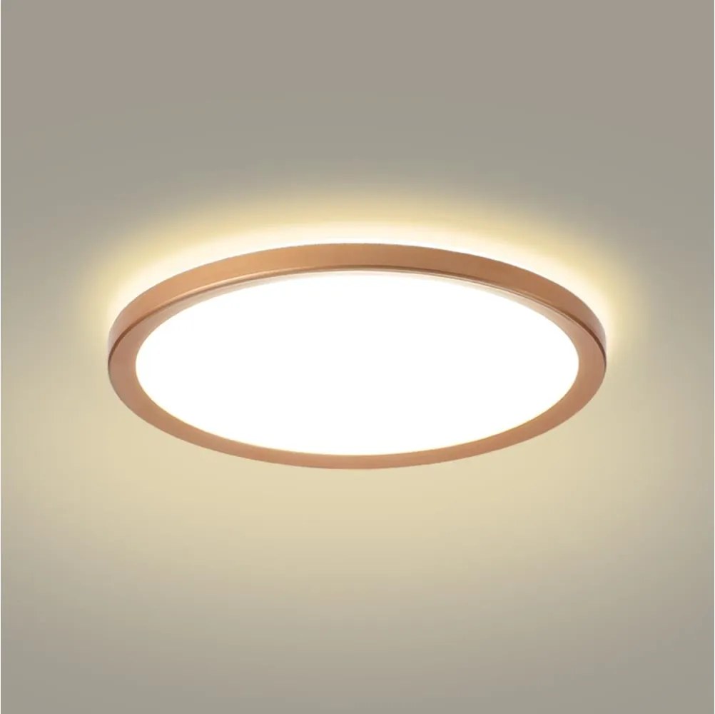 Brilagi - Plafonieră LED pentru baie ULTRA SLIM LED/24W/230V Ø 42 cm roz auriu IP54