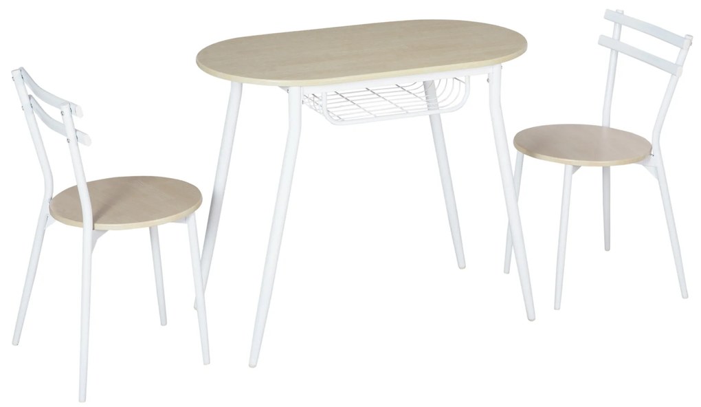 Set de masa cu scaune HOMCO , masa din MDF, masa de bucatarie | Aosom RO