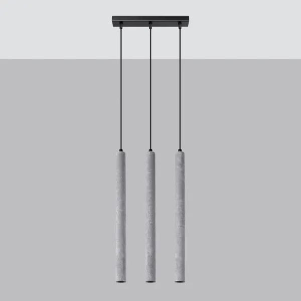 Lustră pe cablu Sollux SL.1272 PASTELO 3xG9/8W/230V beton