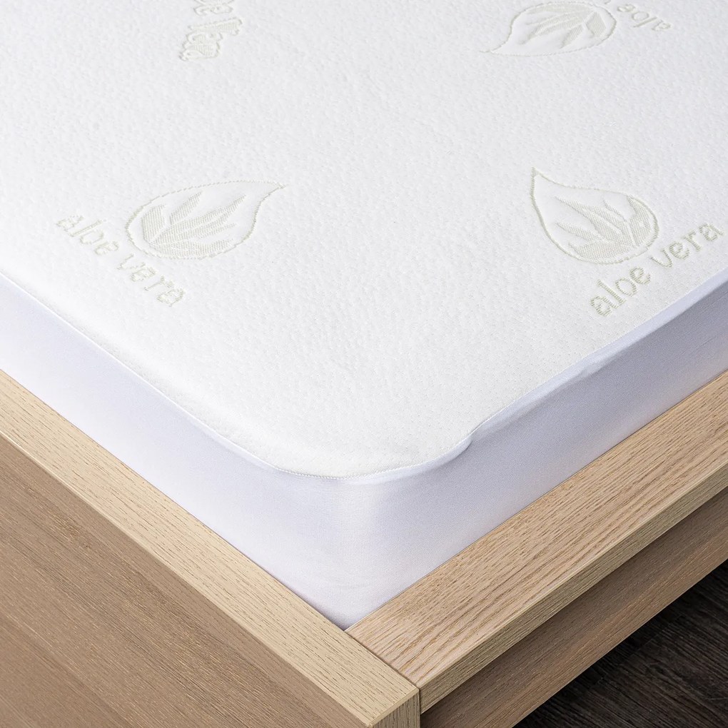 Protecție saltea 4Home Aloe Vera impermeabilă cu bordură, 70 x 160 cm + 15 cm, 70 x 160 cm