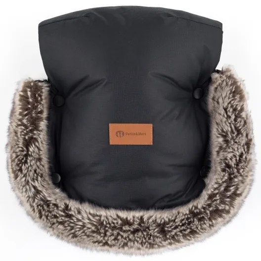 Mănuși pentru cărucior PETITE&MARS FURRY Forever Black
