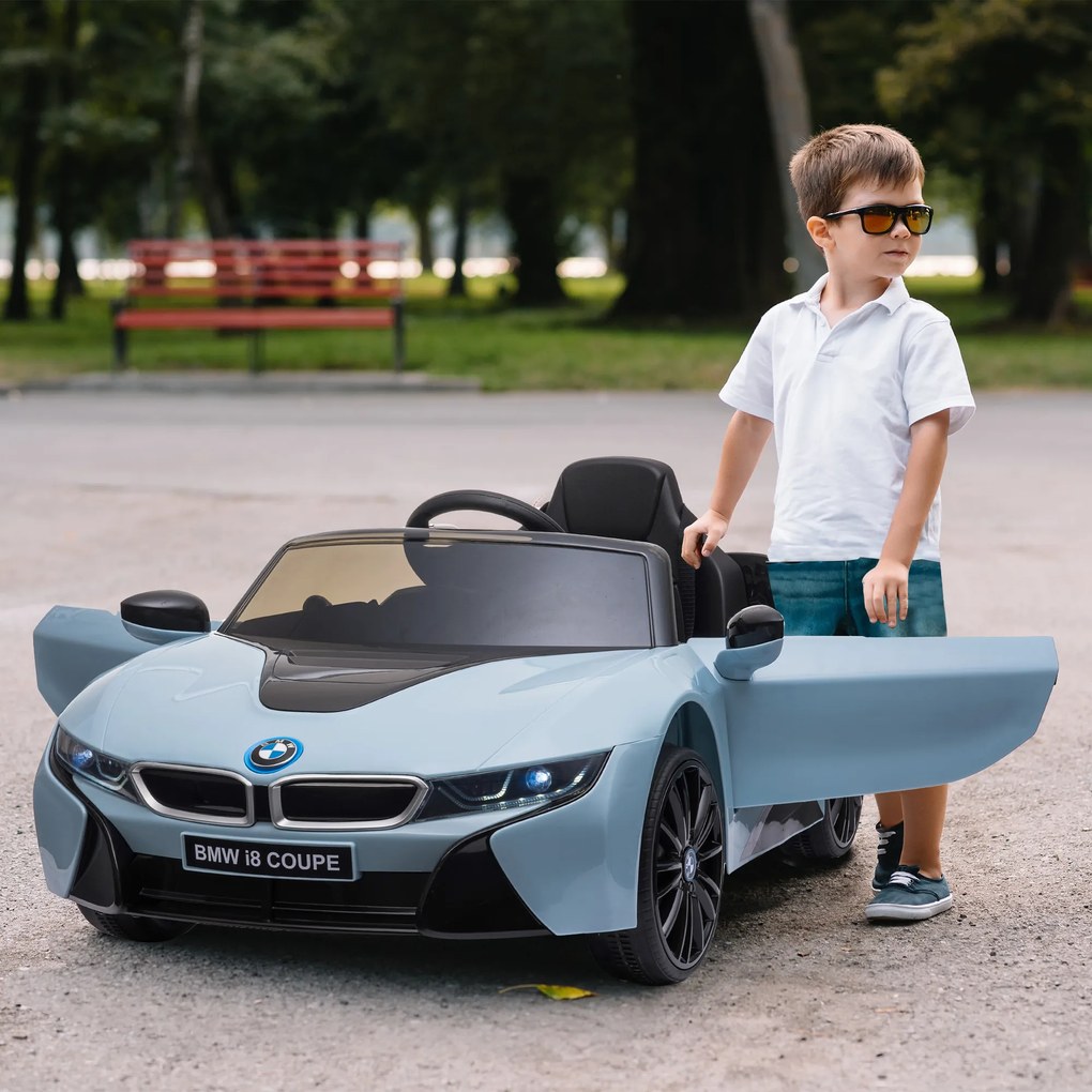 Licensed BMW I8 Coupe Masina Electrica HOMCOM telecomanda MP3 baterie pentru 3-8 ani | Aosom Romania